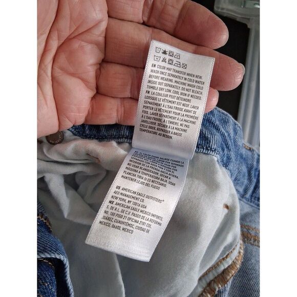 American Eagle Outfitters Jeans Stretch Distressed Size 18 Regular - Picture 6 of 8